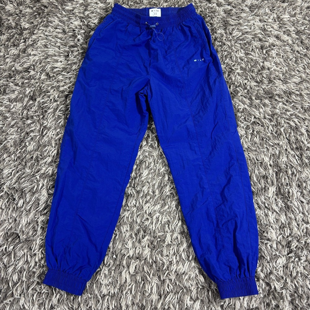 WILO The Label Royal Blue Nylon Mesh Lined Jogger Track Pants XS High Rise